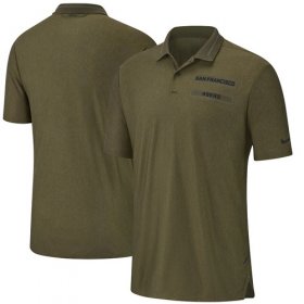 Wholesale Cheap San Francisco 49ers Nike Salute to Service Sideline Polo Olive