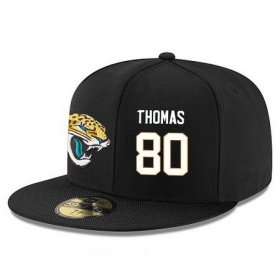 Cheap Jacksonville Jaguars #80 Julius Thomas Snapback Cap NFL Player Black with White Number Stitched Hat