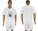 Wholesale Cheap Manchester United Blank White Soccer Club T-Shirt