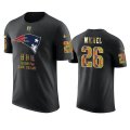 Wholesale Cheap Patriots #26 Sony Michel Black Men's Black History Month T-Shirt