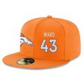 Cheap Denver Broncos #43 T.J. Ward Snapback Cap NFL Player Orange with White Number Stitched Hat