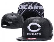 Cheap NFL Chicago Bears Team Logo Black Snapback Adjustable Hat G85