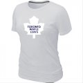 Wholesale Cheap Women's Toronto Maple Leafs Big & Tall Logo White NHL T-Shirt