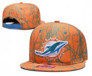 Cheap Dolphins Team Logo Orange Adjustable Hat TX