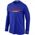 Wholesale Cheap Nike San Francisco 49ers Authentic Font Long Sleeve T-Shirt Blue