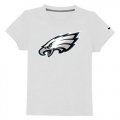 Wholesale Cheap Philadelphia Eagles Authentic Logo Youth T-Shirt White