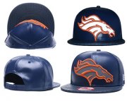 Cheap NFL Denver Broncos Team Logo Navy Reflective Adjustable Hat 102