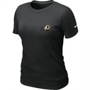 Wholesale Cheap Women's Nike Washington Redskins Chest Embroidered Logo T-Shirt Black