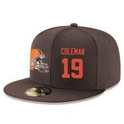 Cheap Cleveland Browns #19 Corey Coleman Snapback Cap NFL Player Brown with Orange Number Stitched Hat