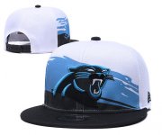 Cheap Panthers Team Logo White Black Adjustable Hat GS