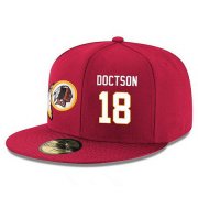 Cheap Washington Redskins #18 Josh Doctson Snapback Cap NFL Player Red with White Number Stitched Hat