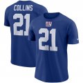 Wholesale Cheap New York Giants #21 Landon Collins Nike Player Pride Name & Number Performance T-Shirt Royal