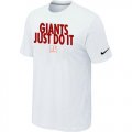 Wholesale Cheap Nike New York Giants Just Do It White T-Shirt