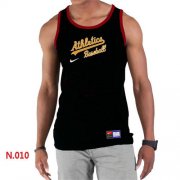 Wholesale Cheap Men's Nike Oakland Athletics Home Practice Tank Top Black