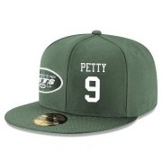 Cheap New York Jets #9 Bryce Petty Snapback Cap NFL Player Green with White Number Stitched Hat