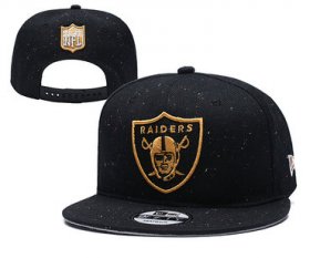 Cheap Raiders Team Gold Logo Black Adjustable Hat YD