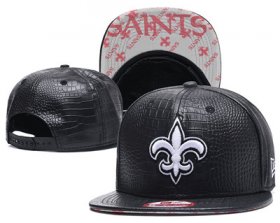 Cheap NFL New Orleans Saints Team Logo Black Snapback Adjustable Hat GS56