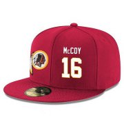 Cheap Washington Redskins #16 Colt McCoy Snapback Cap NFL Player Red with White Number Stitched Hat