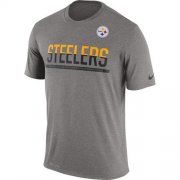 Wholesale Cheap Men's Pittsburgh Steelers Nike Practice Legend Performance T-Shirt Grey