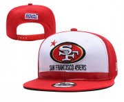 Cheap 49ers Team Logo Red 2019 Draft Adjustable Hat YD