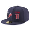 Cheap Houston Texans #11 Jaelen Strong Snapback Cap NFL Player Navy Blue with Red Number Stitched Hat