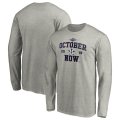 Wholesale Cheap Houston Astros Majestic 2019 Postseason ACE Long Sleeve T-Shirt Heather Gray