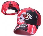 Cheap Chiefs Team Logo Red Black Peaked Adjustable Fashion Hat YD