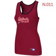 Wholesale Cheap Women's Nike St.Louis Cardinals Tri-Blend Racerback Stretch Tank Top Red