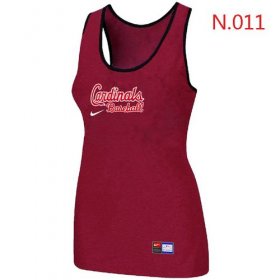 Wholesale Cheap Women\'s Nike St.Louis Cardinals Tri-Blend Racerback Stretch Tank Top Red