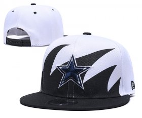 Cheap Cowboys Team Logo Black White Adjustable Hat