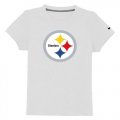 Wholesale Cheap Pittsburgh Steelers Sideline Legend Authentic Logo Youth T-Shirt White