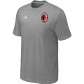 Wholesale Cheap Adidas AC Milan Soccer T-Shirt Light Grey