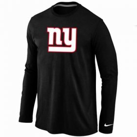 Wholesale Cheap Nike New York Giants Logo Long Sleeve T-Shirt Black