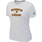 Wholesale Cheap Women's Nike Washington Redskins Heart & Soul NFL T-Shirt White