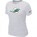 Wholesale Cheap Women's Nike Miami Dolphins Logo NFL T-Shirt White