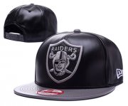 Cheap NFL Oakland Raiders Team Logo Black Adjustable Hat A65