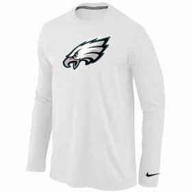 Wholesale Cheap Nike Philadelphia Eagles Logo Long Sleeve T-Shirt White