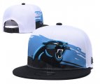 Cheap Panthers Team Logo White Black Adjustable Hat GS