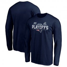 Wholesale Cheap New England Patriots 2019 NFL Playoffs Bound Chip Shot Long Sleeve T-Shirt Navy