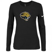 Wholesale Cheap Women's Nike Jacksonville Jaguars Of The City Long Sleeve Tri-Blend NFL T-Shirt Black