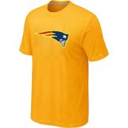 Wholesale Cheap New England Patriots Neon Logo Charcoal T-Shirt Yellow