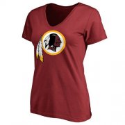 Wholesale Cheap Women's Washington Redskins Pro Line Primary Team Logo Slim Fit T-Shirt Red