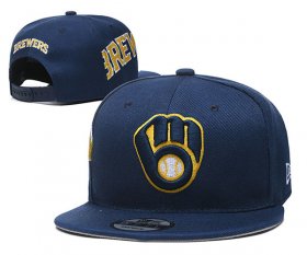 Cheap Milwaukee Brewers Stitched Snapback Hats 004