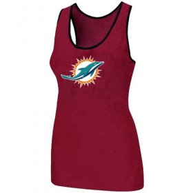 Wholesale Cheap Women\'s Nike Miami Dolphins Big Logo Tri-Blend Racerback Stretch Tank Top Red