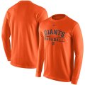 Wholesale Cheap San Francisco Giants Nike Practice Long Sleeve T-Shirt Orange