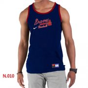 Wholesale Cheap Men's Nike Atlanta Braves Home Practice Tank Top Blue