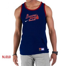 Wholesale Cheap Men\'s Nike Atlanta Braves Home Practice Tank Top Blue