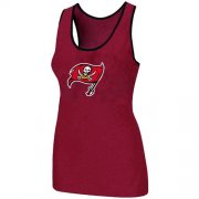 Wholesale Cheap Women's Nike Tampa Bay Buccaneers Big Logo Tri-Blend Racerback Stretch Tank Top Red