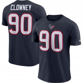 Wholesale Cheap Houston Texans #90 Jadeveon Clowney Nike Player Pride Name & Number Performance T-Shirt Navy