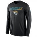 Wholesale Cheap Men's Jacksonville Jaguars Nike Black Legend Staff Practice Long Sleeves Performance T-Shirt